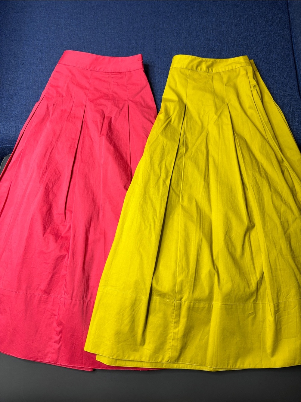Bundle of 2 Talbots Women A-Line Midi Skirts in Hot Pink and Chartreuse Size 4P